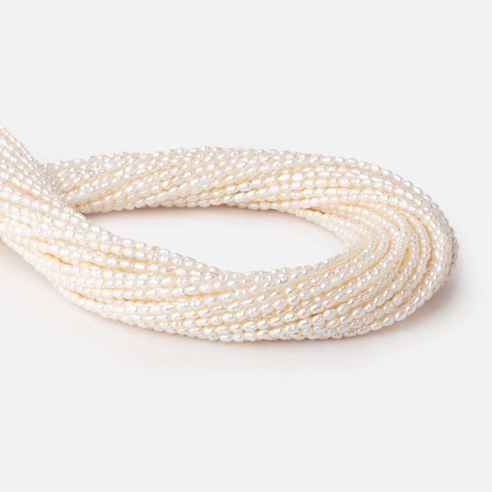 3-3.5mm Creamy Petite Baroque Freshwater Pearls 14.75 inch 100 Beads AA