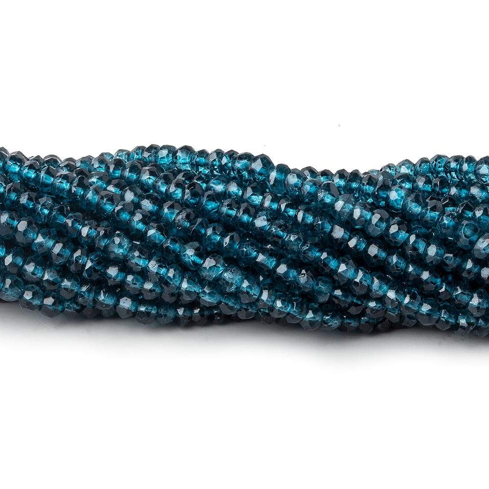 3-3.5mm London Blue Quartz Faceted Rondelle beads 12.5 inch 147 pieces (ONLINE ORDER ONLY)