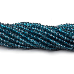 3-3.5mm London Blue Quartz Faceted Rondelle beads 12.5 inch 147 pieces (ONLINE ORDER ONLY)