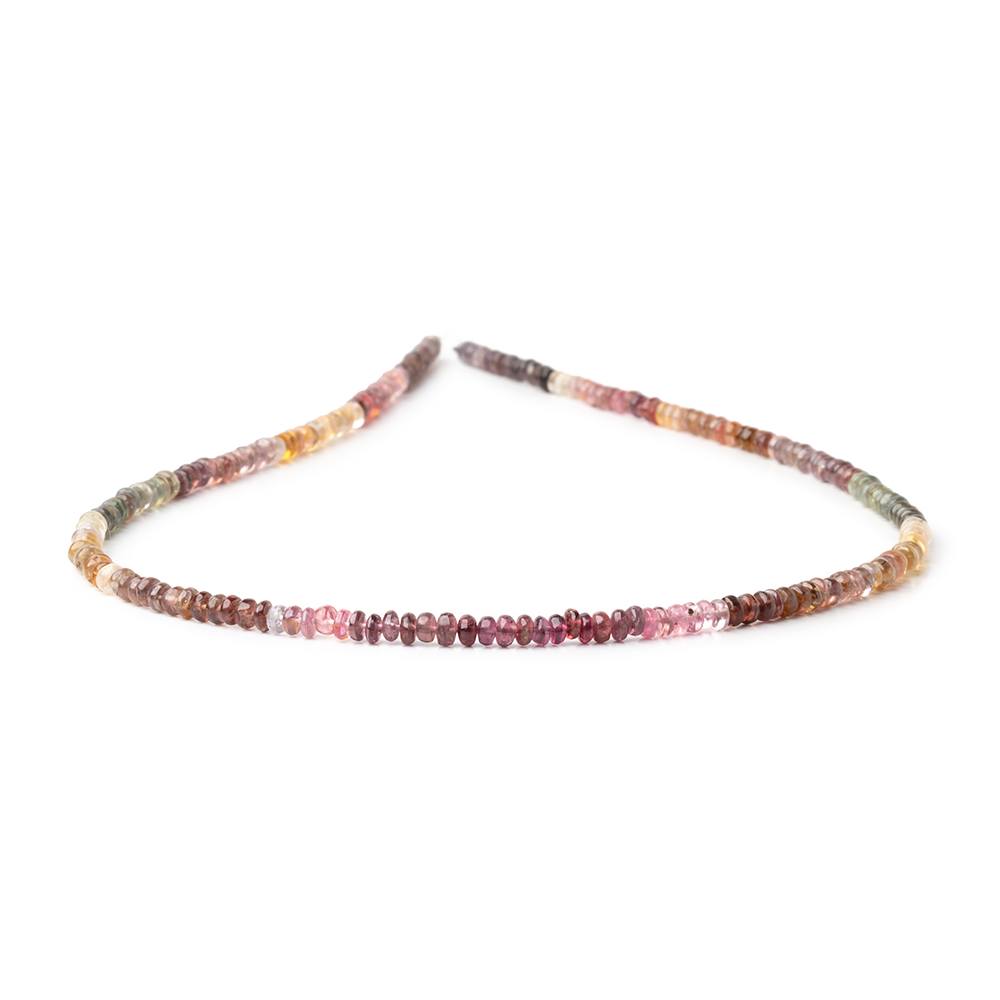3-3.5mm Multi Color Spinel Plain Rondelle Beads 16 inch 220 pieces (ONLINE ORDER ONLY)