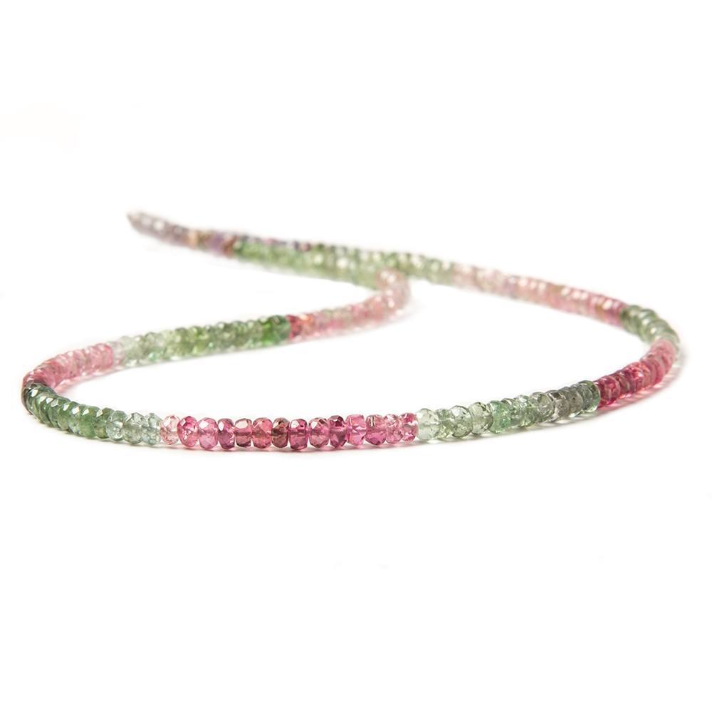 4mm Multi Color Afghani Tourmaline faceted rondelle beads 14 inch 148pcs (ONLINE ORDER ONLY)