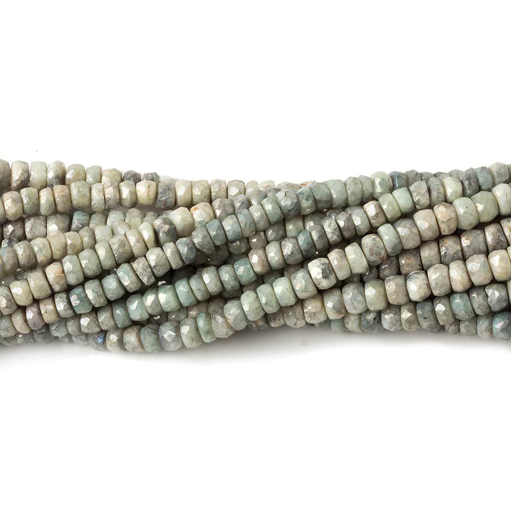 3-3.5mm Mystic Cat's Eye Green Quartz faceted rondelles 16 inch 165 pieces (ONLINE ORDER ONLY)