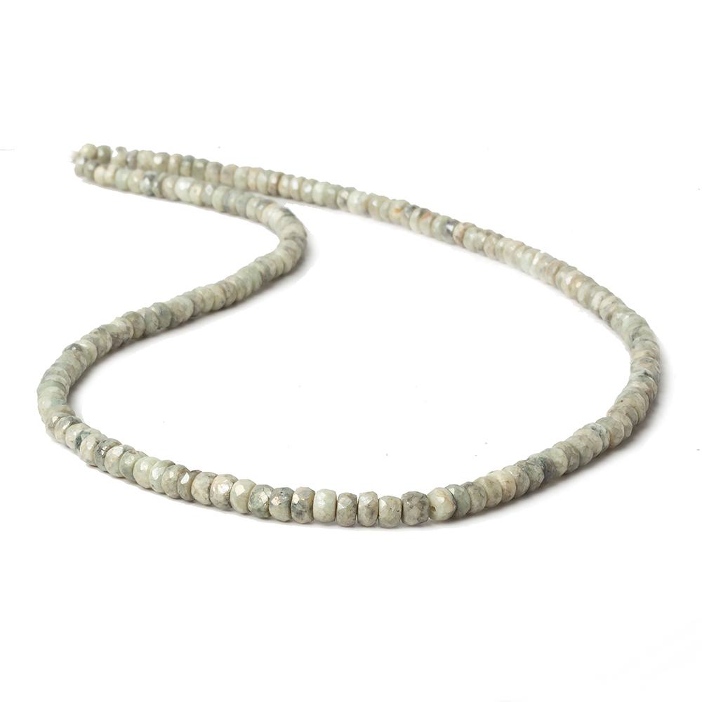 3-3.5mm Mystic Cat's Eye Green Quartz faceted rondelles 16 inch 165 pieces (ONLINE ORDER ONLY)