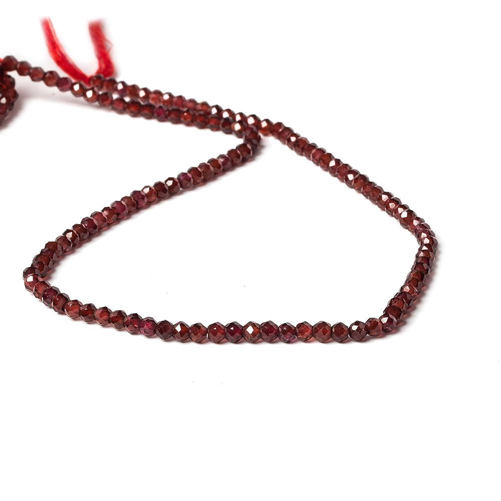 3-3.5mm Pyrope Garnet micro faceted rondelle beads 13 inch 115 pieces (ONLINE ORDER ONLY)
