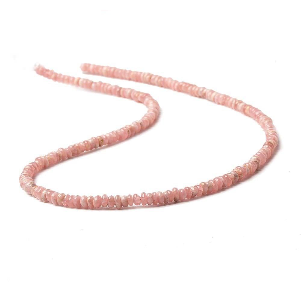 4-5mm Rhodochrosite Plain Rondelle Beads 13 inch 124 pieces (ONLINE ORDER ONLY)