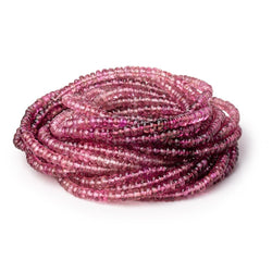 3-3.5mm Rubellite Tourmaline Faceted Rondelle Beads 18 inch 240 pieces AAA (ONLINE ORDER ONLY)