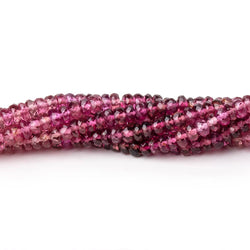 3-3.5mm Rubellite Tourmaline Faceted Rondelle Beads 18 inch 240 pieces AAA (ONLINE ORDER ONLY)