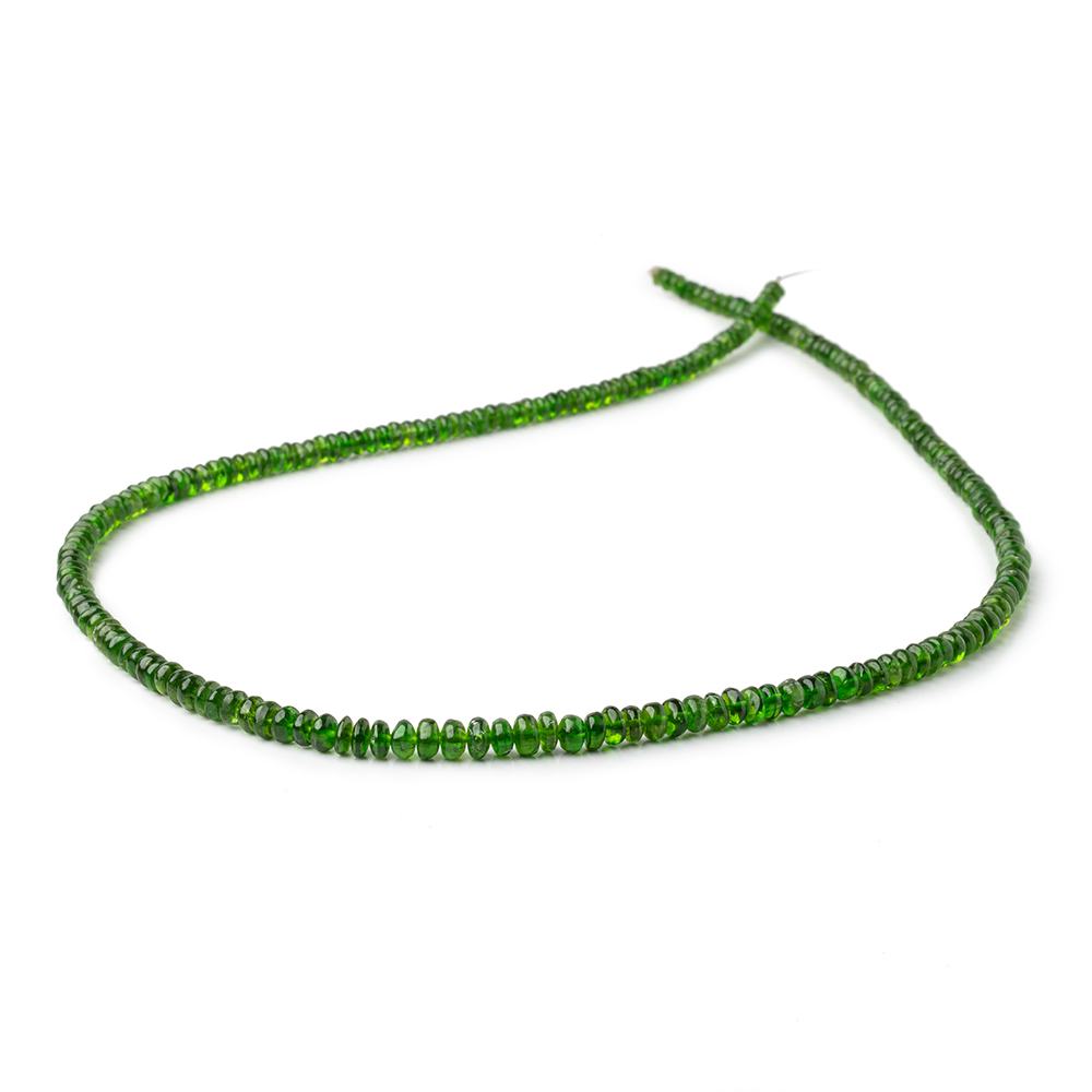 3-4.5mm Chrome Diopside Plain Rondelle Beads 18 inch 220 pieces (ONLINE ORDER ONLY)