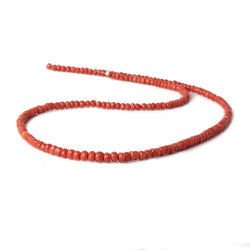3.5-4.5mm Coral faceted rondelles 16 inch 170 pieces A (ONLINE ORDER ONLY)