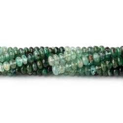 3-4.5mm Shaded Emerald Plain Rondelle Beads 18 inch 190 pieces (ONLINE ORDER ONLY)