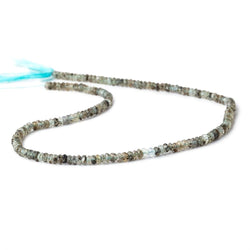 3-4mm Moss Aquamarine Faceted Rondelle Beads 13 inch 170 pieces (ONLINE ORDER ONLY)