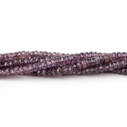 3-4mm Purple Spinel Faceted Rondelle Beads 16 inch 190 pieces AA