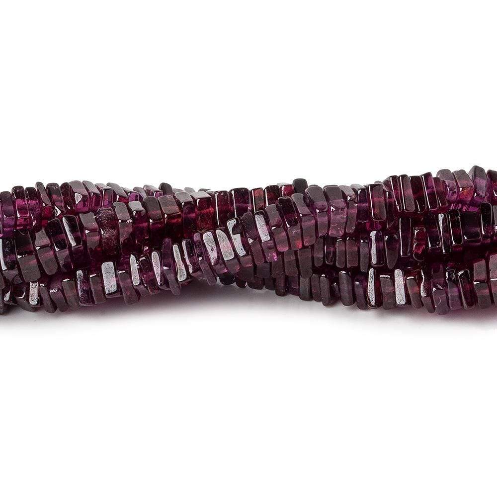 4.5mm Rhodolite Garnet Plain Square Heshi Beads 16 inch 200 pieces (ONLINE ORDER ONLY)