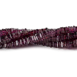 4.5mm Rhodolite Garnet Plain Square Heshi Beads 16 inch 200 pieces (ONLINE ORDER ONLY)
