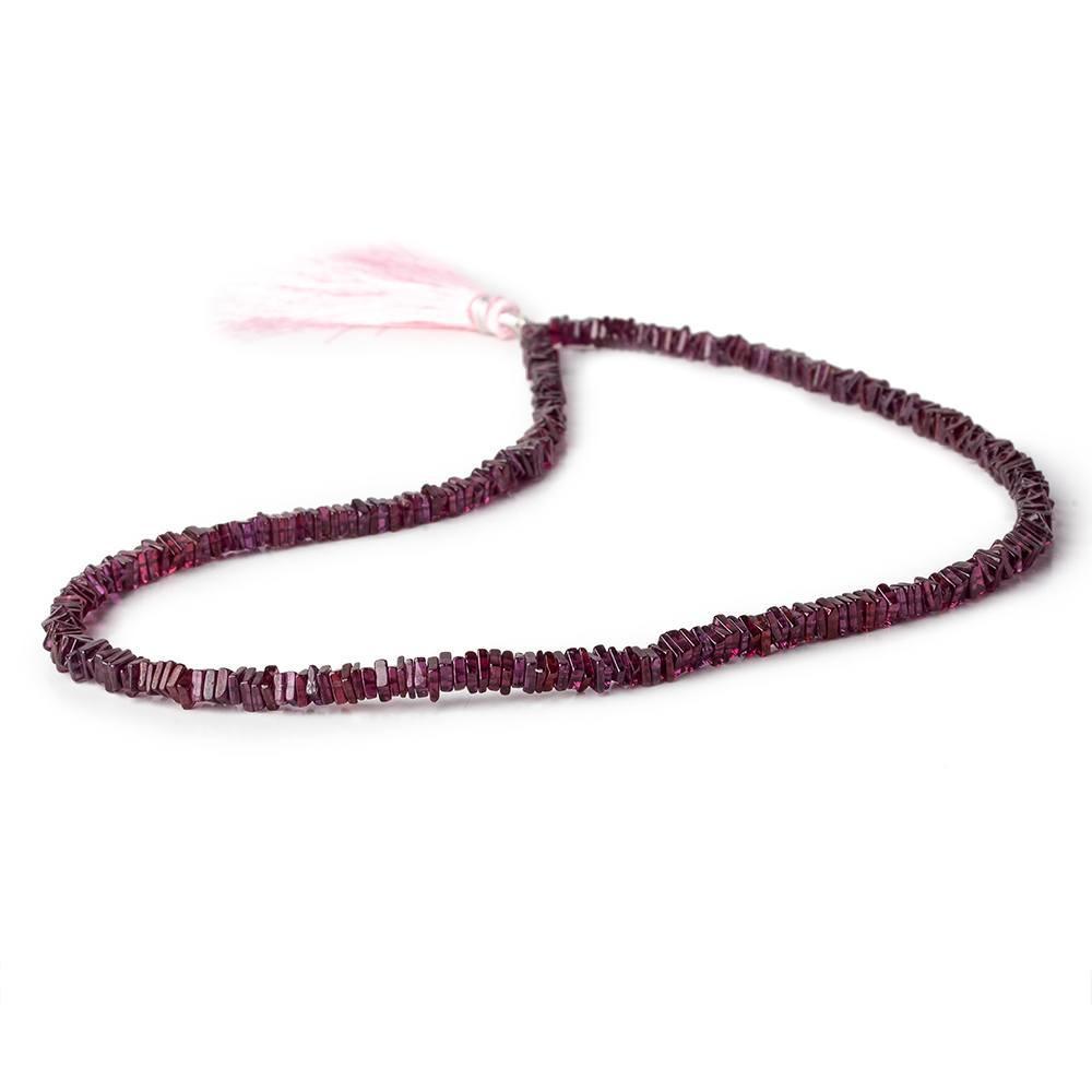 4.5mm Rhodolite Garnet Plain Square Heshi Beads 16 inch 200 pieces (ONLINE ORDER ONLY)