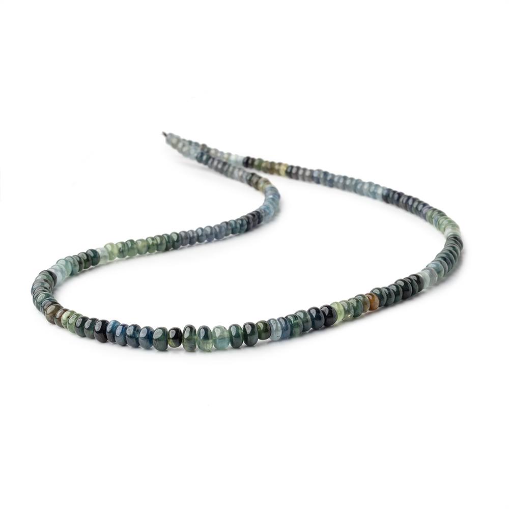3-5.5mm Blue & Green Sapphire Plain Rondelle Beads 16 inch 172 pieces (ONLINE ORDER ONLY)