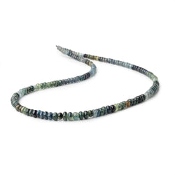 3-5.5mm Blue & Green Sapphire Plain Rondelle Beads 16 inch 172 pieces (ONLINE ORDER ONLY)