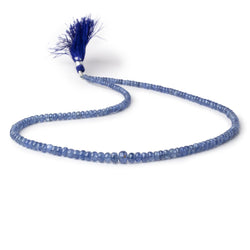 3-5.5mm Blue Sapphire Plain Rondelle Beads 16 inch 154 pieces AA (ONLINE ORDER ONLY)