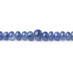 3-5.5mm Blue Sapphire Plain Rondelle Beads 16 inch 154 pieces AA (ONLINE ORDER ONLY)