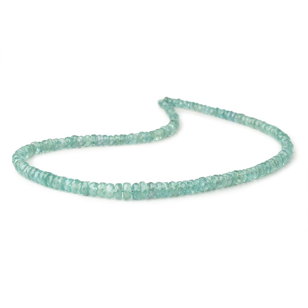 3-5.5mm Teal Green Kyanite Faceted Rondelle Beads 16 inch 150 pieces AA (ONLINE ORDER ONLY)