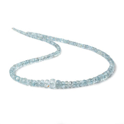 3-5mm Aquamarine faceted rondelle beads 16 inch 160 pieces A (ONLINE ORDER ONLY)