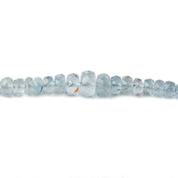 3-5mm Aquamarine faceted rondelle beads 16 inch 160 pieces A (ONLINE ORDER ONLY)