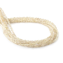 Lot of 7 strands- 3-5mm Lemon Quartz Straight Drilled Faceted Tear Drop Beads (ONLINE ORDER ONLY)