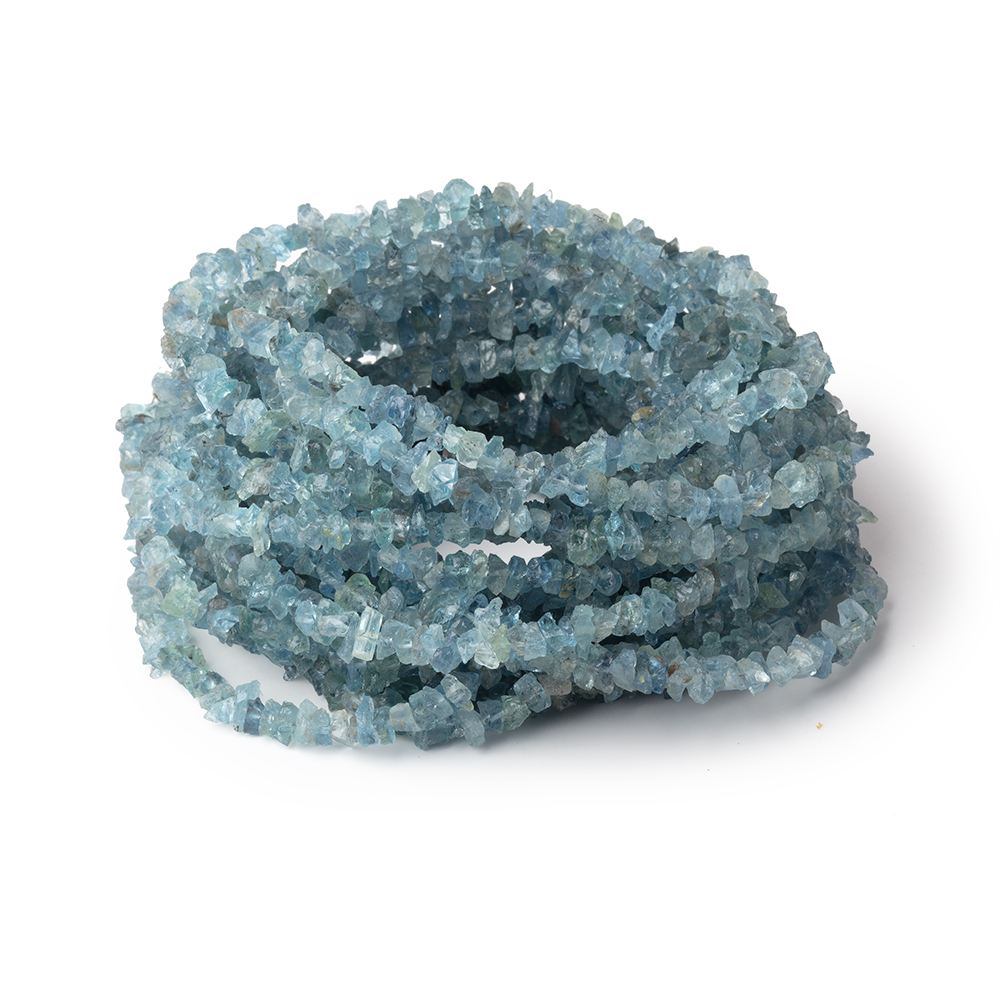 3-5mm Light Blue Aquamarine Raw Crystal Beads 16 inch 175 pieces (ONLINE ORDER ONLY)