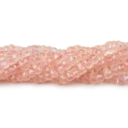 3-5mm Morganite faceted rondelle beads 16 inces 155 pieces AA (ONLINE ORDER ONLY)