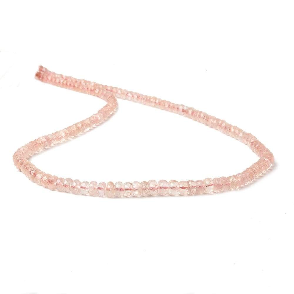 3-5mm Morganite faceted rondelle beads 16 inces 155 pieces AA (ONLINE ORDER ONLY)