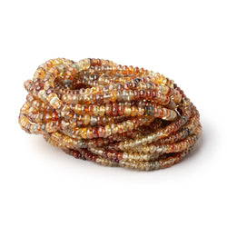 3-5mm Multi Color Golden Zircon Plain Rondelle Beads 16 inch 185 pieces AA (ONLINE ORDER ONLY)