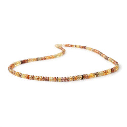 3-5mm Multi Color Golden Zircon Plain Rondelle Beads 16 inch 185 pieces AA (ONLINE ORDER ONLY)