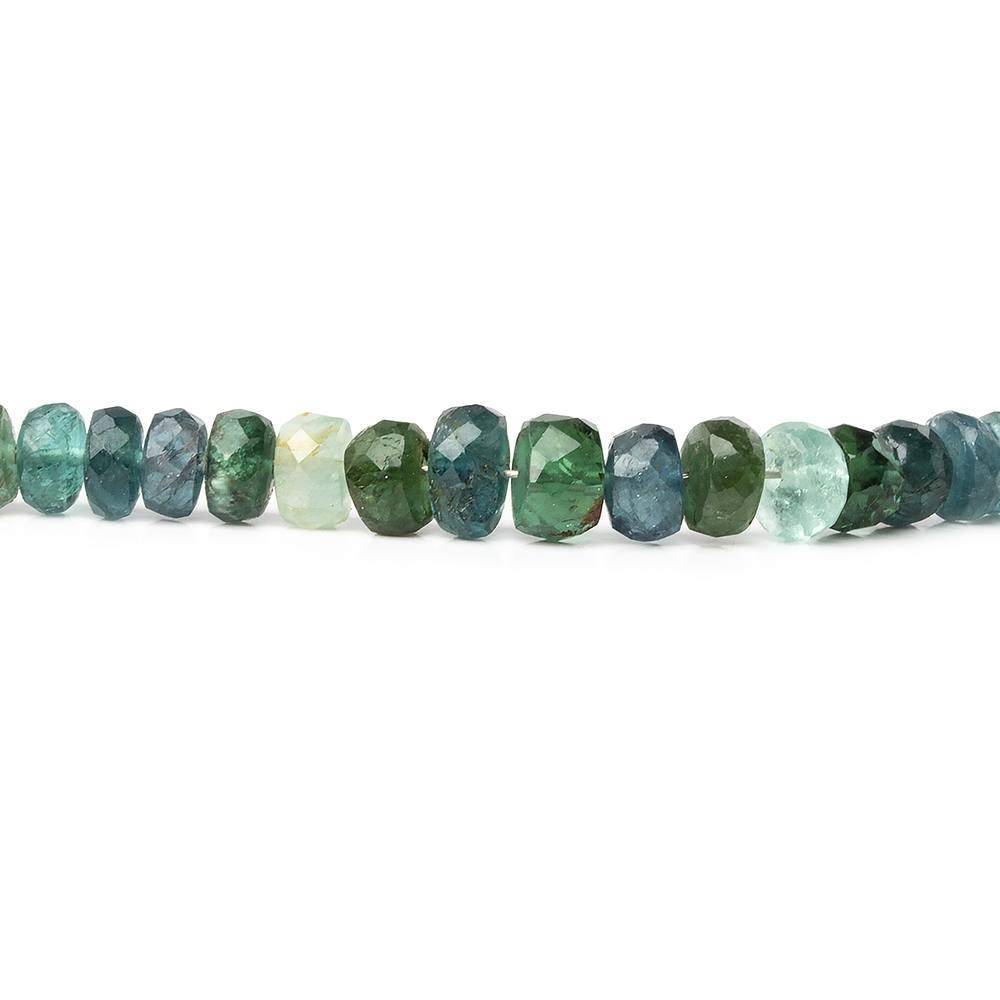 3-5mm Multi-tonal Indicolite Tourmaline Faceted Rondelles 176 pc 15 inch A (ONLINE ORDER ONLY)