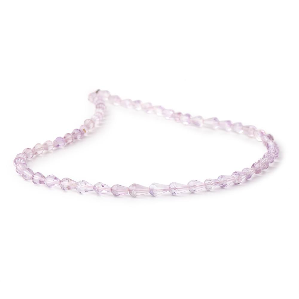 3-5mm Pale Pink Amethyst Straight Drilled Faceted Tear Drops 13.5 inch 54 Beads (ONLINE ORDER ONLY)