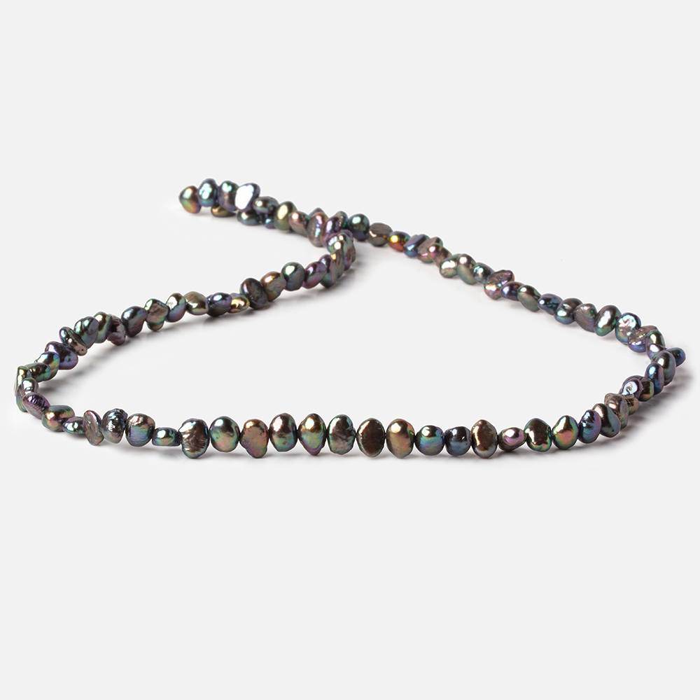 3-5mm Peacock Baroque Side Drilled Freshwater Pearls 16 inch 110 pieces (ONLINE ORDER ONLY)