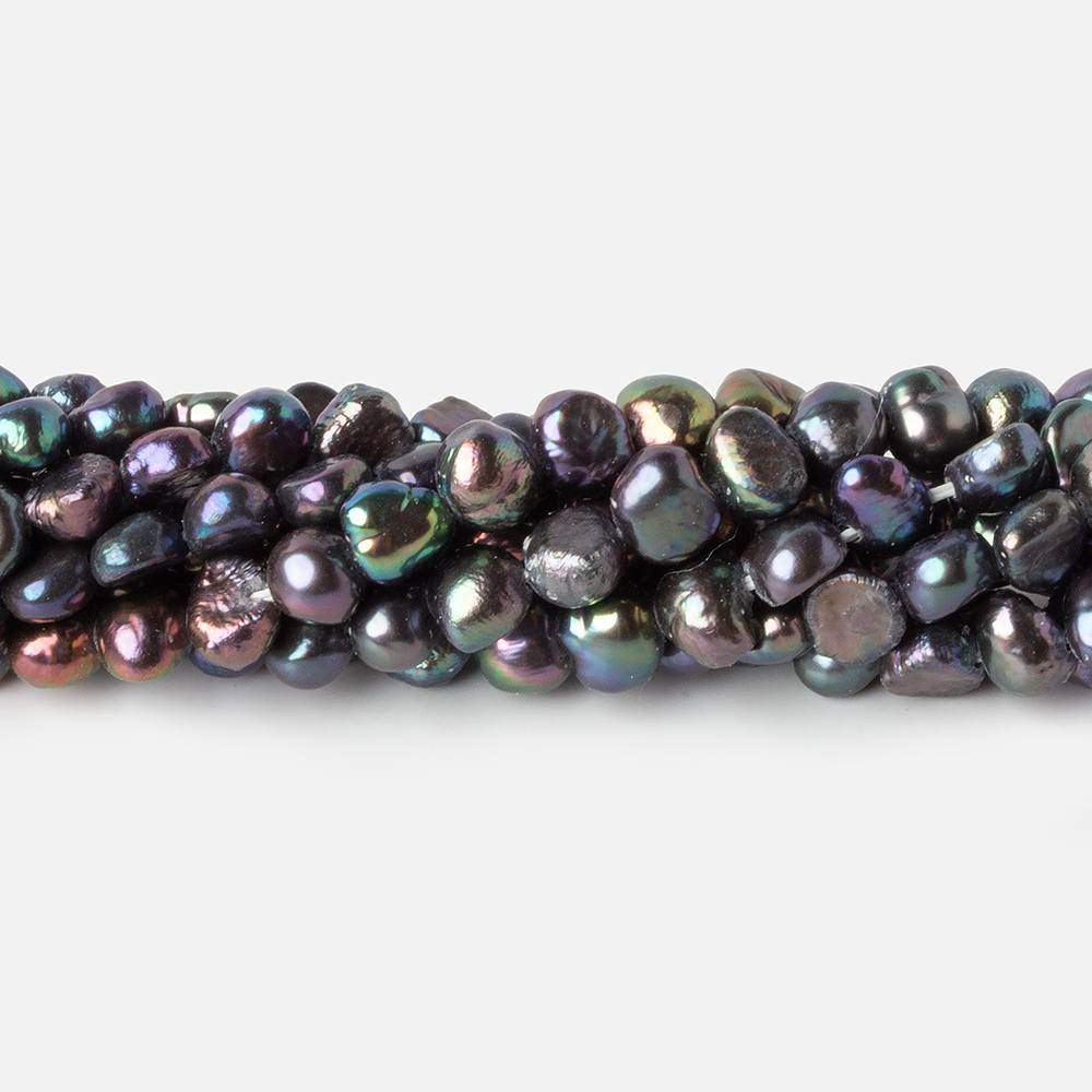 3-5mm Peacock Baroque Side Drilled Freshwater Pearls 16 inch 110 pieces (ONLINE ORDER ONLY)