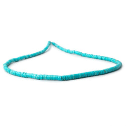 3-5mm Sleeping Beauty Turquoise Plain Heishi Beads 18 inch 287 pieces (ONLINE ORDER ONLY)