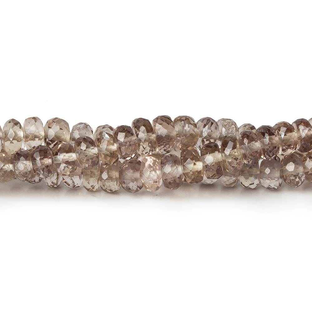 3-5mm Smoky Brown Scapolite faceted rondelles 18 inch 190 beads AAA (ONLINE ORDER ONLY)