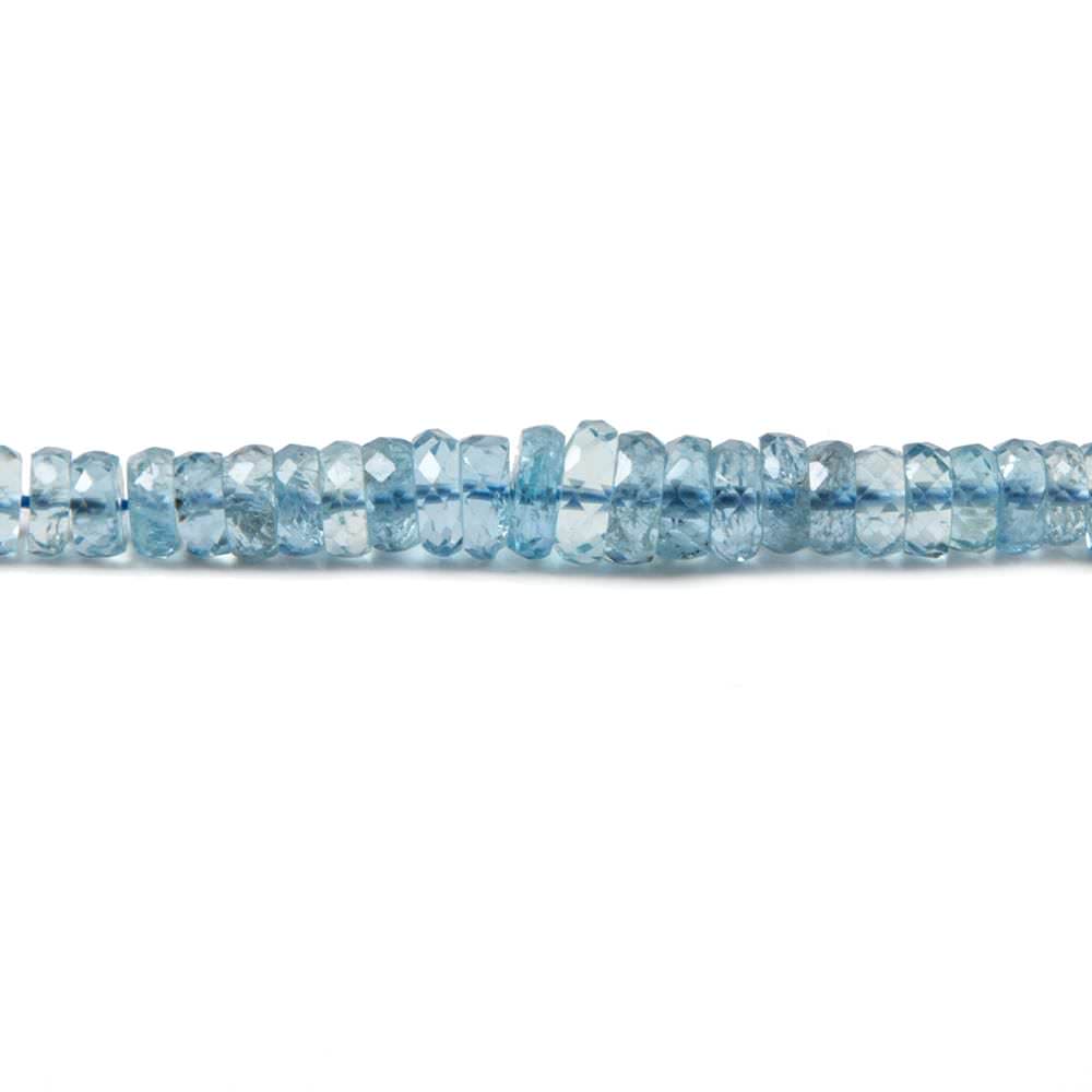 3-6.5mm Aquamarine faceted heshi beads 18 inch 265 pieces (ONLINE ORDER ONLY)