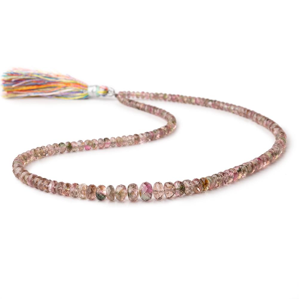 3-6.5mm Multi Color Tourmaline Faceted Rondelle Beads 15 inch 154 pieces (ONLINE ORDER ONLY)