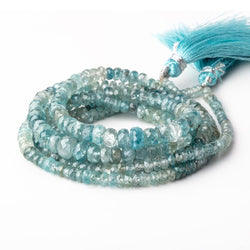 3-6.5mm Shaded Blue Zircon Faceted Rondelle Beads 18 inch 185 pieces (ONLINE ORDER ONLY)