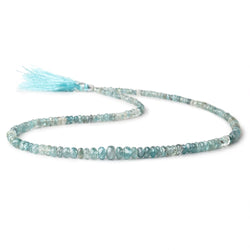 3-6.5mm Shaded Blue Zircon Faceted Rondelle Beads 18 inch 185 pieces (ONLINE ORDER ONLY)