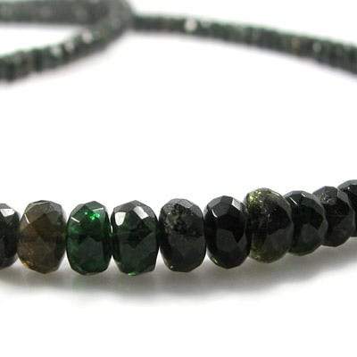3-6mm Chrome Tourmaline Faceted Rondelle 16 inch 182 pieces (ONLINE ORDER ONLY)
