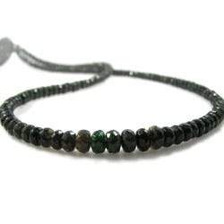 3-6mm Chrome Tourmaline Faceted Rondelle 16 inch 182 pieces (ONLINE ORDER ONLY)