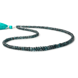 3.5-5mm Indigo Kyanite Faceted Rondelle Beads 15 inch 138 pieces AA (ONLINE ORDER ONLY)