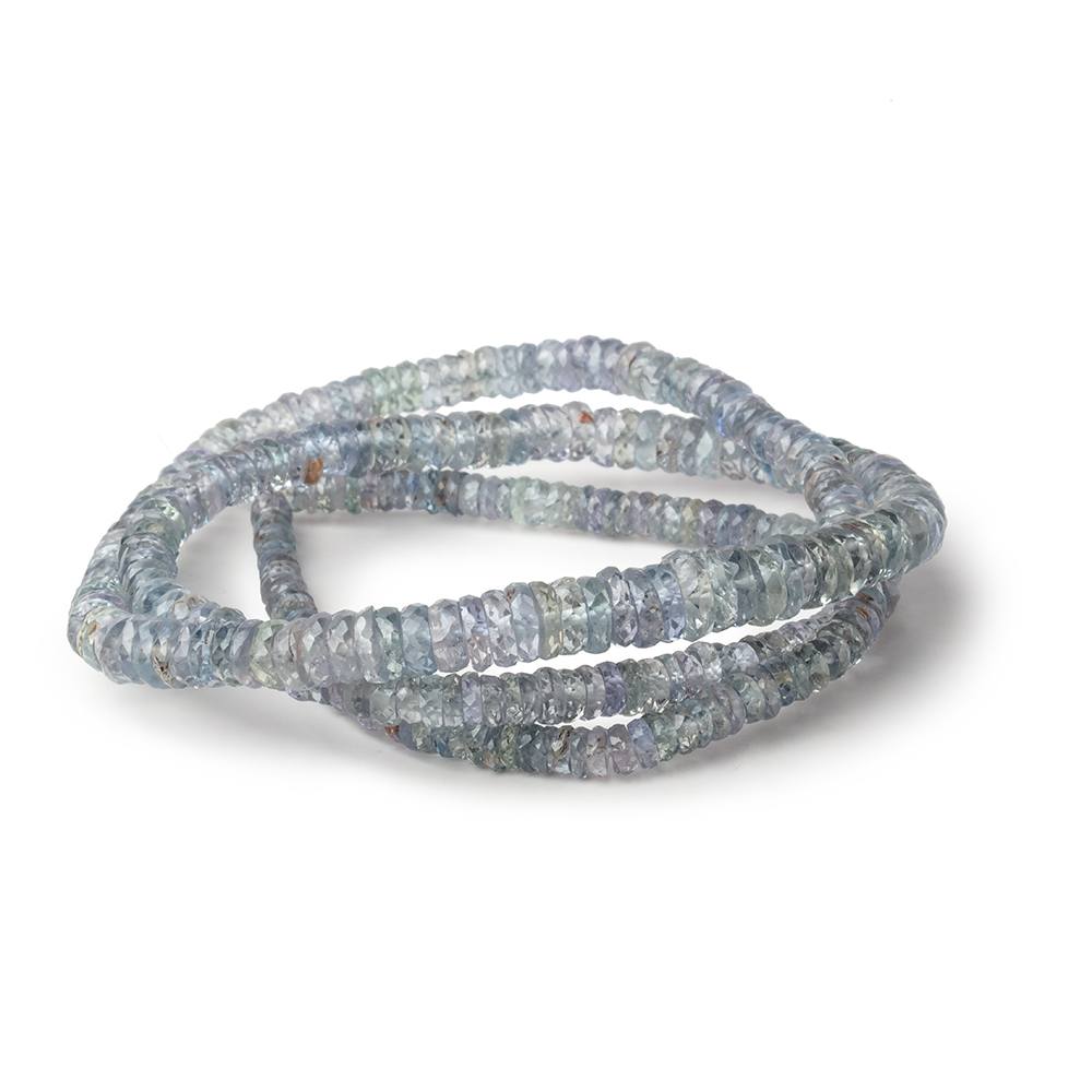 3-6mm Stormy Blue Sapphire Faceted Heishi Beads 17.5 inch 320 pieces AAA (ONLINE ORDER ONLY)