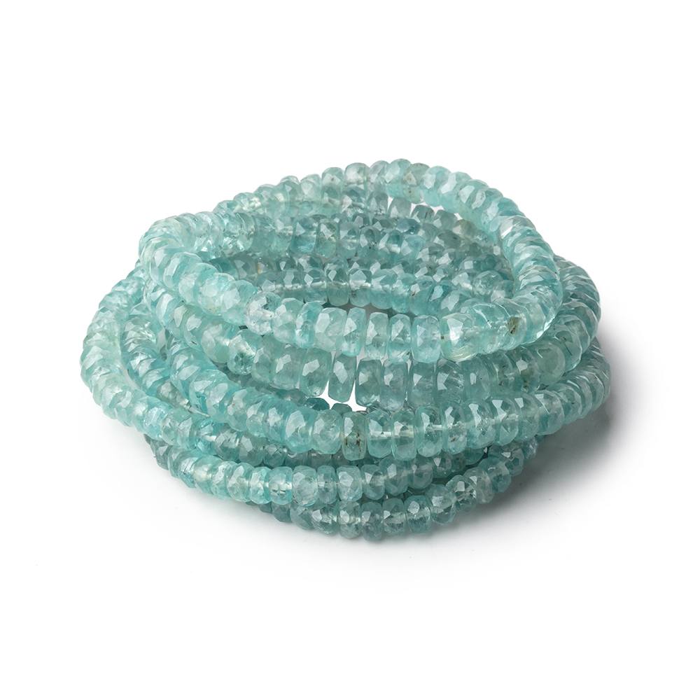 3-6mm Teal Green Kyanite Faceted Rondelle Beads 16 inch 151 pieces (ONLINE ORDER ONLY)