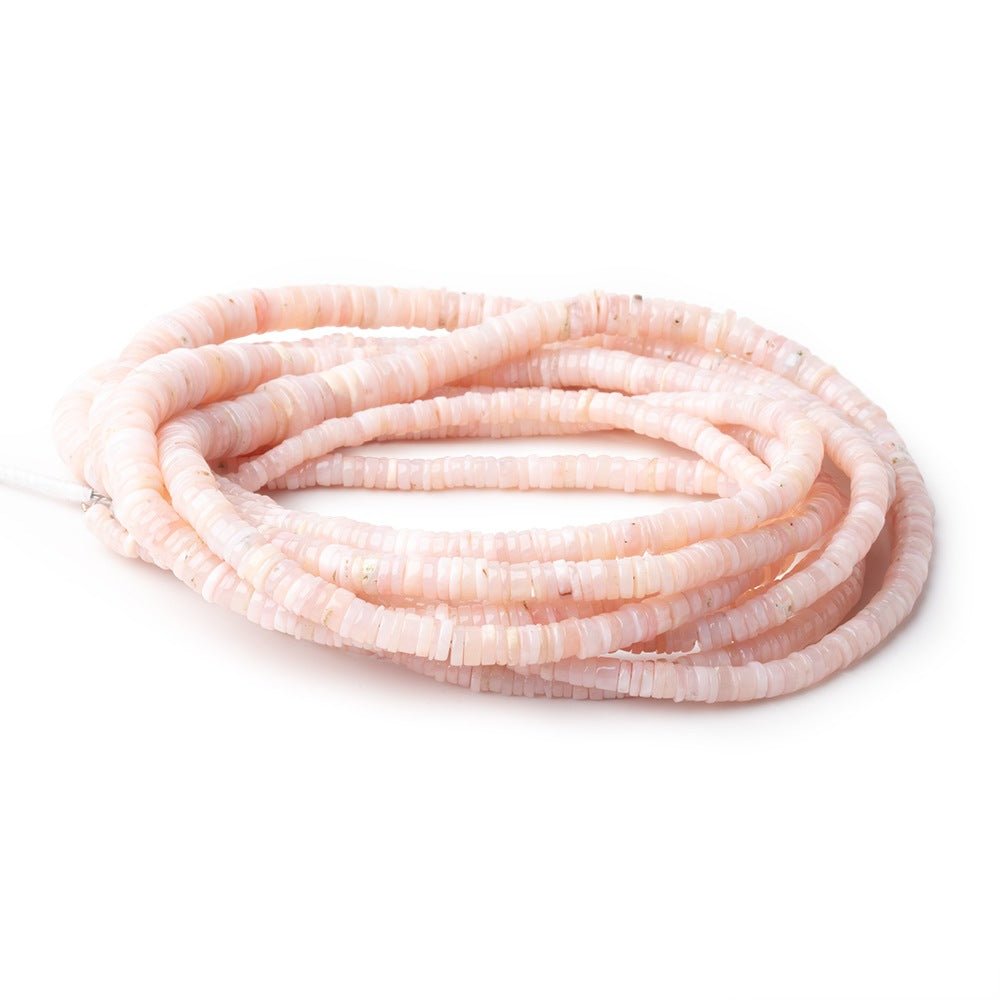 3-7mm Pink Peruvian Opal Plain Heishi Beads 17.75 inch 260 pieces (ONLINE ORDER ONLY)