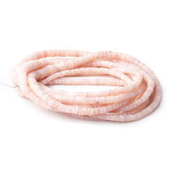 3-7mm Pink Peruvian Opal Plain Heishi Beads 17.75 inch 260 pieces (ONLINE ORDER ONLY)