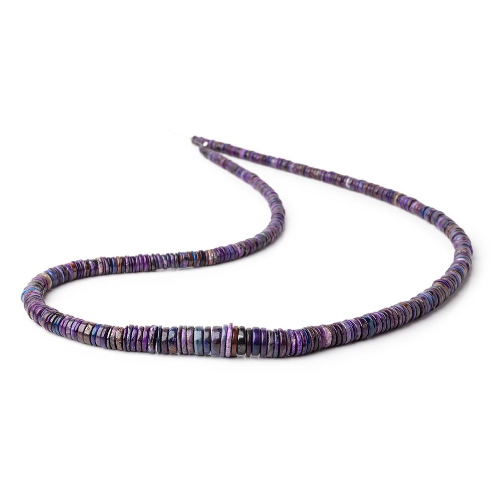 3-8.5mm Sugilite Plain Heishi Beads 18 inch 400 pieces AAA (ONLINE ORDER ONLY)